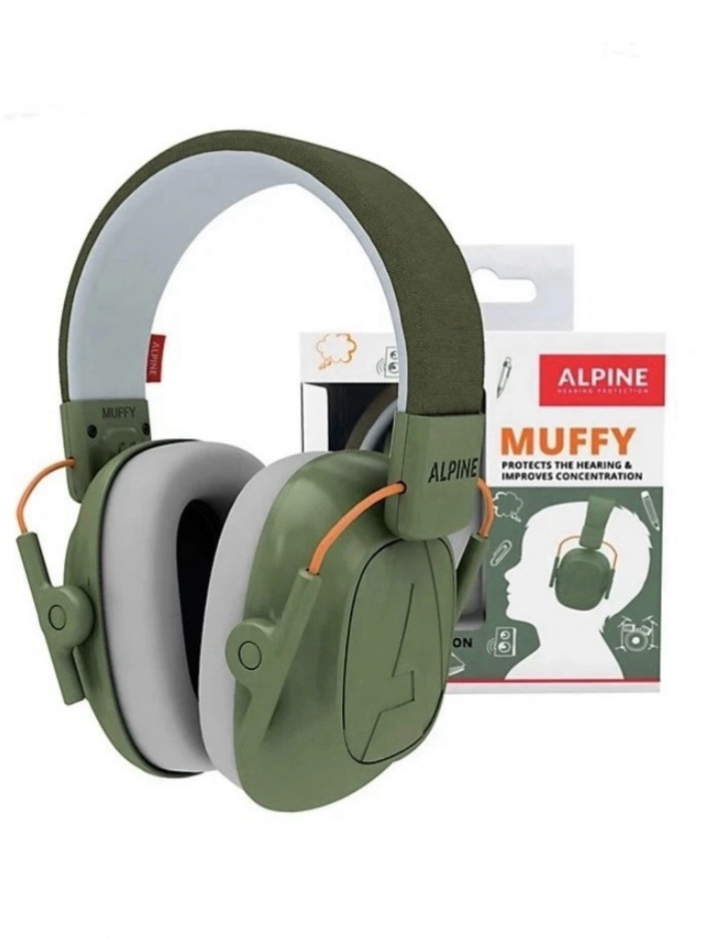 Alpine Hearing Protection Muffy Kids Protective Headphones - Green